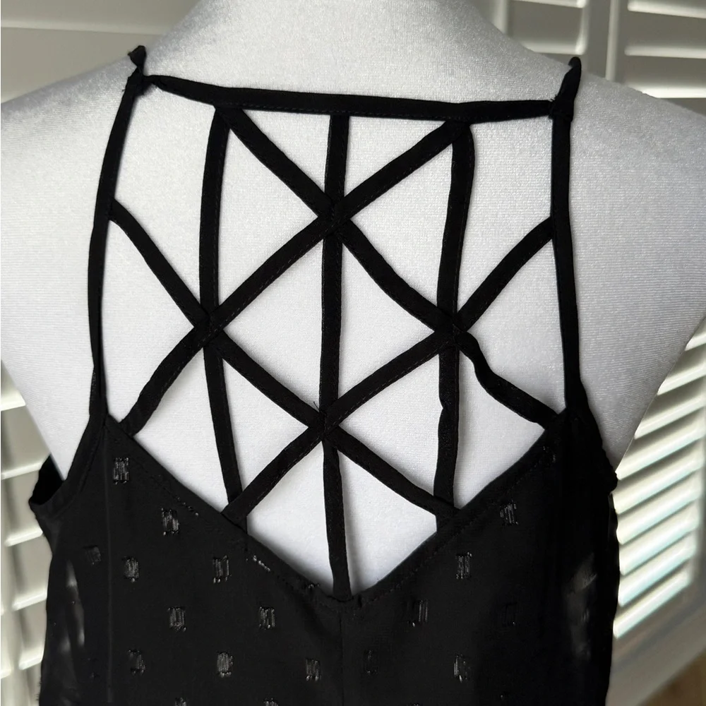 Charming Charlie Black Sparkle Top Blouse - Picture 5 of 7
